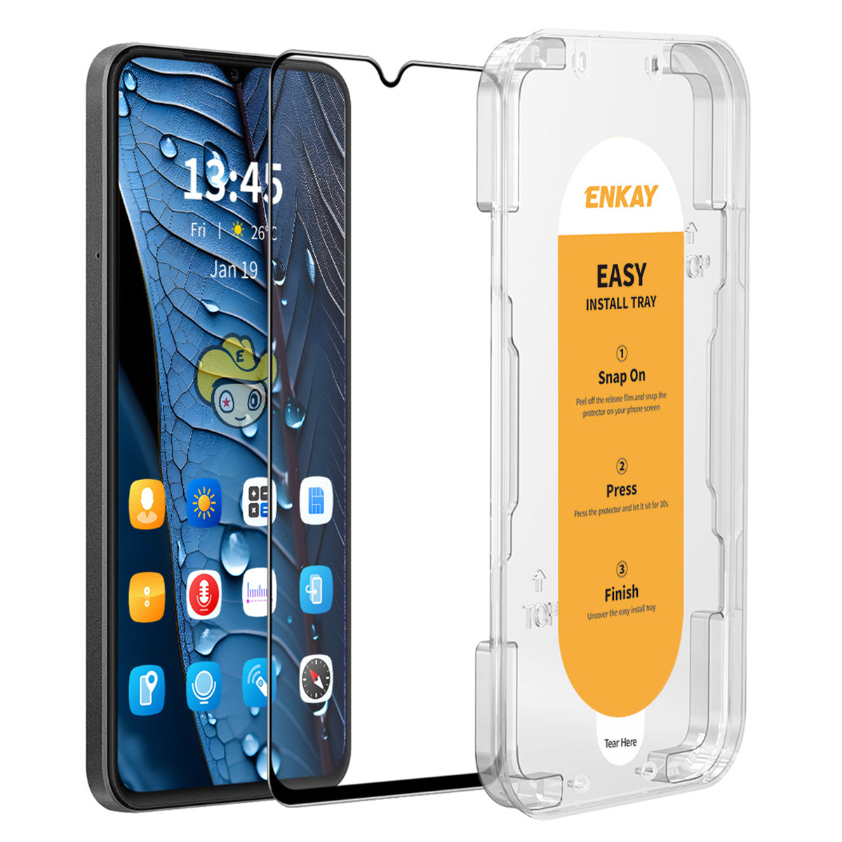 ENKAY HAT PRINCE For Xiaomi Redmi 10A Screen Protector High Aluminium-silicon Glass Film Easy Installation ENKAY HAT PRINCE For Xiaomi Redmi 10A Screen Protector High Aluminium-silicon Glass Film Easy Installation
